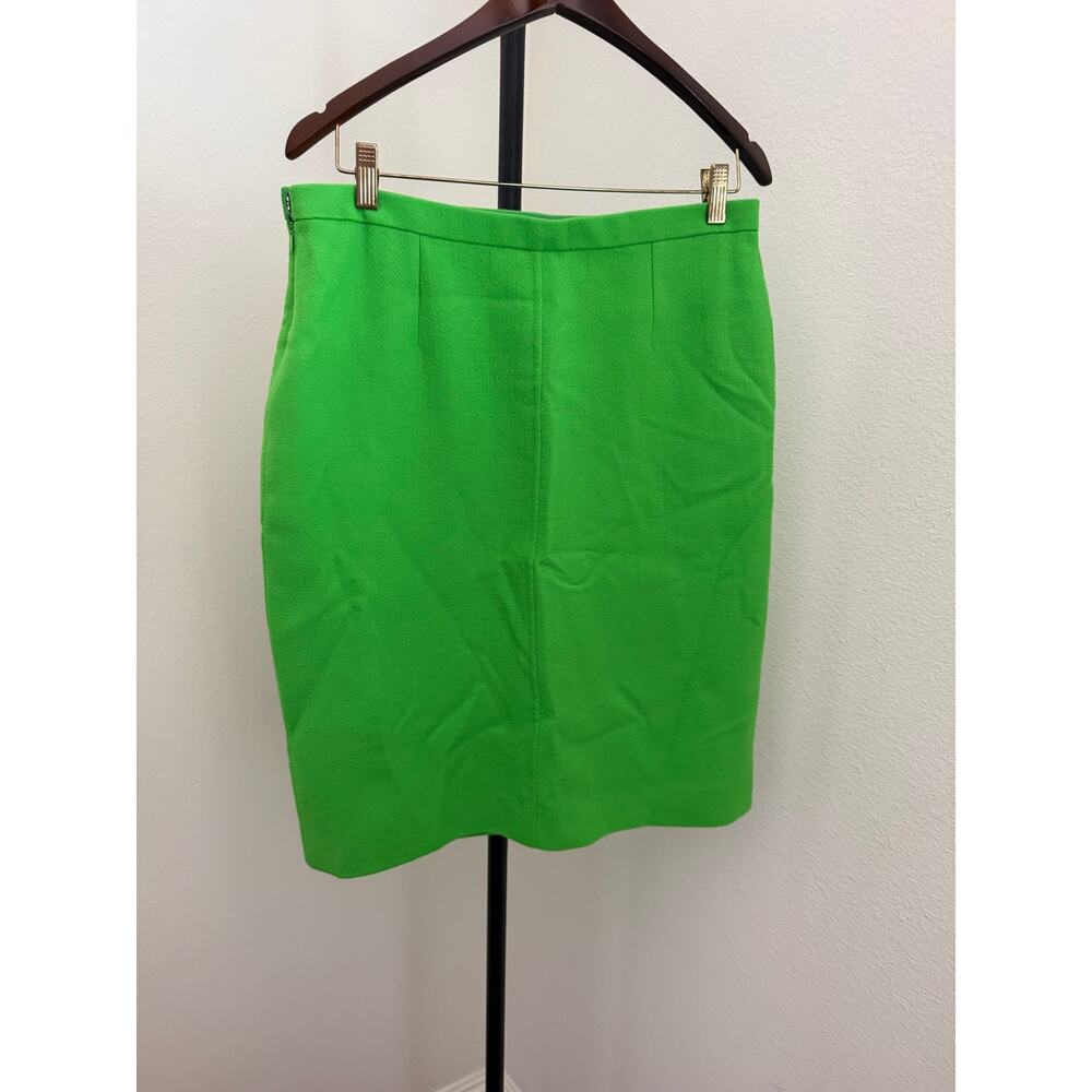 New Ripetta 100% wool green pencil skirt sz 8 $760 - Picture 2 of 4